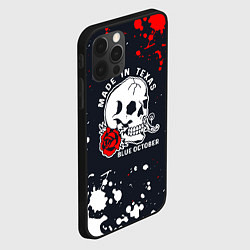 Чехол для iPhone 12 Pro Blue october брызги красок, цвет: 3D-черный — фото 2