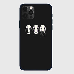 Чехол для iPhone 12 Pro Каонаси-Безликий, цвет: 3D-черный