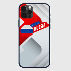 Чехол для iPhone 12 Pro Welcome to Russia red & white, цвет: 3D-черный