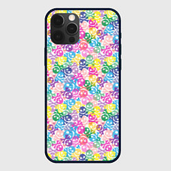 Чехол iPhone 12 Pro Череп и сердца