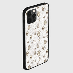 Чехол для iPhone 12 Pro Череп и части тела, цвет: 3D-черный — фото 2