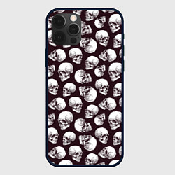 Чехол iPhone 12 Pro Череп гравюра
