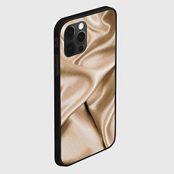 Чехол для iPhone 12 Pro Струящаяся золотистая ткань, цвет: 3D-черный — фото 2