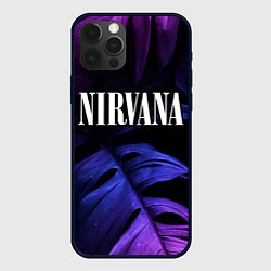 Чехол для iPhone 12 Pro Nirvana neon monstera, цвет: 3D-черный