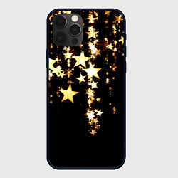Чехол iPhone 12 Pro Золотые праздничные звезды