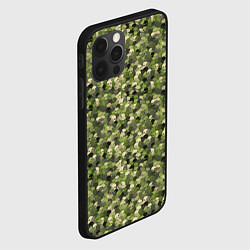 Чехол для iPhone 12 Pro Милитари череп мини, цвет: 3D-черный — фото 2