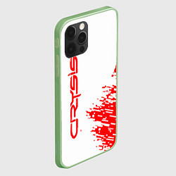 Чехол для iPhone 12 Pro Crysis Gaming - красная текстура, цвет: 3D-салатовый — фото 2