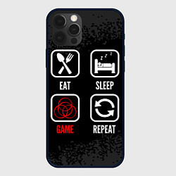 Чехол для iPhone 12 Pro Eat, sleep, Elden Ring, repeat, цвет: 3D-черный