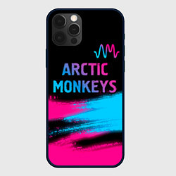 Чехол iPhone 12 Pro Arctic Monkeys - neon gradient: символ сверху
