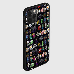 Чехол для iPhone 12 Pro Minecraft game characters, цвет: 3D-черный — фото 2
