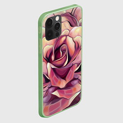 Чехол для iPhone 12 Pro Крупная роза маслом, цвет: 3D-салатовый — фото 2