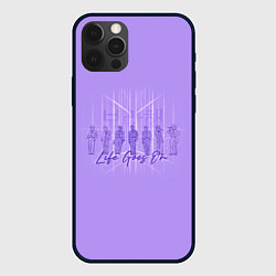 Чехол для iPhone 12 Pro BTS live goes on purple, цвет: 3D-черный