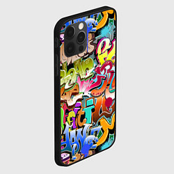 Чехол для iPhone 12 Pro Надпись и краска граффити, цвет: 3D-черный — фото 2