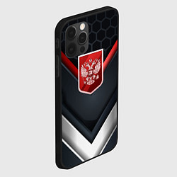Чехол для iPhone 12 Pro Красный герб России, цвет: 3D-черный — фото 2