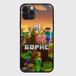 Чехол iPhone 12 Pro Борис Minecaft