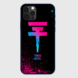 Чехол для iPhone 12 Pro Tokio Hotel - neon gradient, цвет: 3D-черный