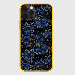 Чехол для iPhone 12 Pro Мозаичный геометрический узор Розы, цвет: 3D-желтый