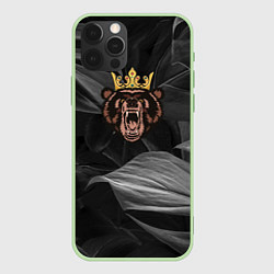 Чехол для iPhone 12 Pro Русский Царь зверей Медведь, цвет: 3D-салатовый