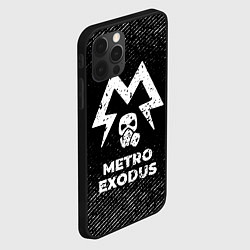 Чехол для iPhone 12 Pro Metro Exodus с потертостями на темном фоне, цвет: 3D-черный — фото 2