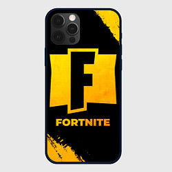 Чехол для iPhone 12 Pro Fortnite - gold gradient, цвет: 3D-черный