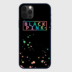Чехол для iPhone 12 Pro Blackpink брызги красок, цвет: 3D-черный