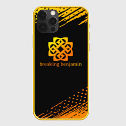 Чехол для iPhone 12 Pro Breaking benjamin Gold, цвет: 3D-желтый