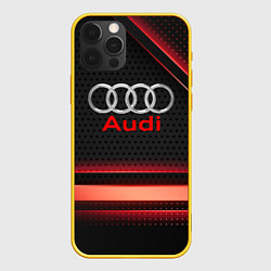 Чехол iPhone 12 Pro Audi абстракция карбон
