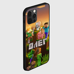 Чехол для iPhone 12 Pro Олег Minecraft, цвет: 3D-черный — фото 2