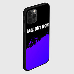 Чехол для iPhone 12 Pro Fall Out Boy purple grunge, цвет: 3D-черный — фото 2