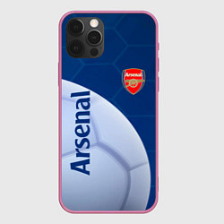 Чехол для iPhone 12 Pro Arsenal Мяч, цвет: 3D-малиновый