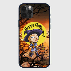 Чехол для iPhone 12 Pro Happy Halloween - Witch, цвет: 3D-черный