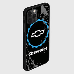 Чехол для iPhone 12 Pro Chevrolet в стиле Top Gear со следами шин на фоне, цвет: 3D-черный — фото 2