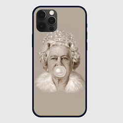 Чехол для iPhone 12 Pro Королева Елизавета, цвет: 3D-черный