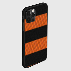 Чехол для iPhone 12 Pro Георгиевская лента плетёная, цвет: 3D-черный — фото 2