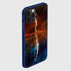 Чехол для iPhone 12 Pro Тени, блёстки и краски во тьме, цвет: 3D-тёмно-синий — фото 2