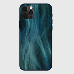 Чехол iPhone 12 Pro Прерывистый абстрактный синий дым во тьме