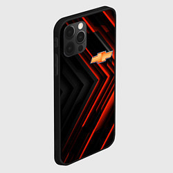 Чехол для iPhone 12 Pro Chevrolet art, цвет: 3D-черный — фото 2