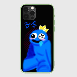 Чехол для iPhone 12 Pro Blue - Rainbow Friends, цвет: 3D-салатовый