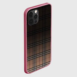 Чехол для iPhone 12 Pro Tartan gradient, цвет: 3D-малиновый — фото 2