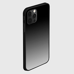 Чехол для iPhone 12 Pro Серый градиент, цвет: 3D-черный — фото 2
