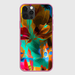 Чехол iPhone 12 Pro Растительная абстрактная композиция