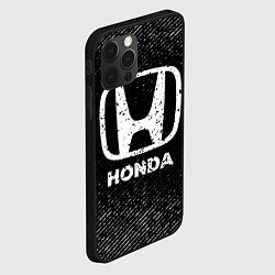 Чехол для iPhone 12 Pro Honda с потертостями на темном фоне, цвет: 3D-черный — фото 2