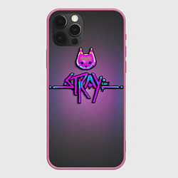 Чехол iPhone 12 Pro Stray logo neon