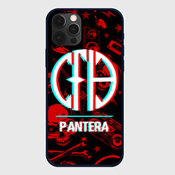 Чехол iPhone 12 Pro Pantera rock glitch