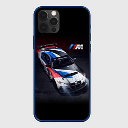 Чехол для iPhone 12 Pro BMW M4 GT4 - M Performance - Motorsport, цвет: 3D-тёмно-синий
