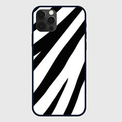Чехол для iPhone 12 Pro Камуфляж зебры, цвет: 3D-черный