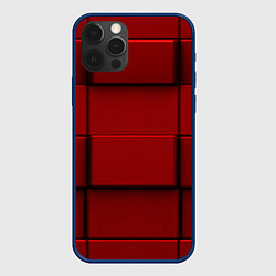 Чехол iPhone 12 Pro Абстрактная красные кубики-стена