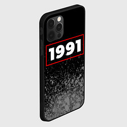 Чехол для iPhone 12 Pro 1991 - в красной рамке на темном, цвет: 3D-черный — фото 2