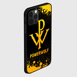 Чехол для iPhone 12 Pro Powerwolf - gold gradient, цвет: 3D-черный — фото 2