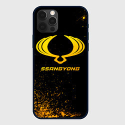 Чехол iPhone 12 Pro SsangYong - gold gradient